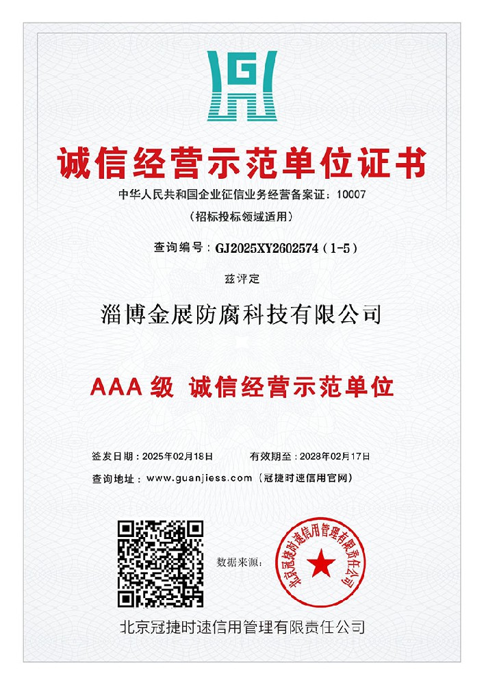 诚信经营示范单位证书
